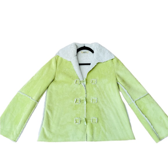 Vintage Natalie and Me Jacket Size Medium Light Bright Green - Picture 3 of 16